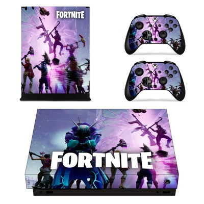 Fortnite decal skin for Xbox one X Console and 2 Controllers