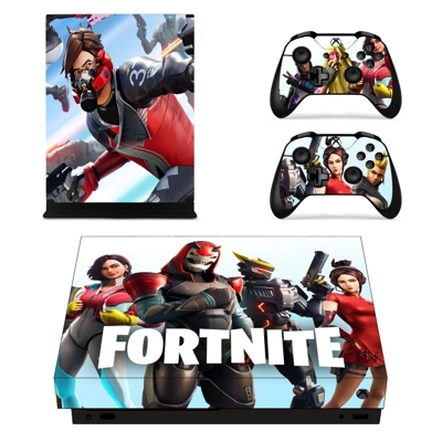 Fortnite decal skin for Xbox one X Console and 2 Controllers