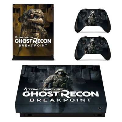 Ghost Recon breakpoint decal skin for Xbox one X Console and 2 Controllers