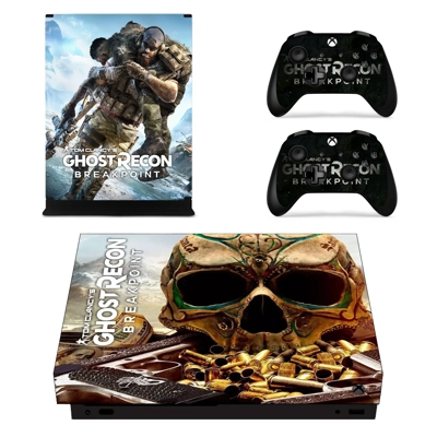Ghost Recon breakpoint decal skin for Xbox one X Console and 2 Controllers