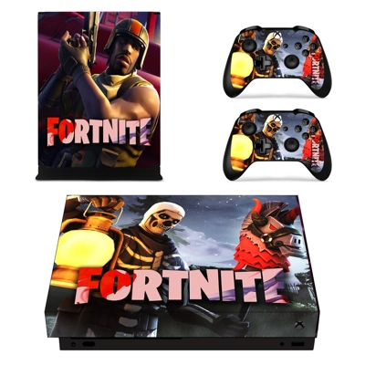 Fortnite decal skin for Xbox one X Console and 2 Controllers
