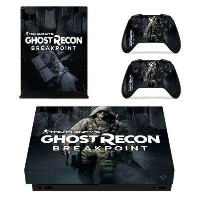 Ghost Recon breakpoint decal skin for Xbox one X Console and 2 Controllers