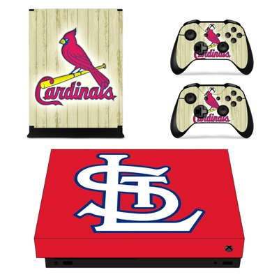 St louis cardinals decal skin for Xbox one X Console and 2..