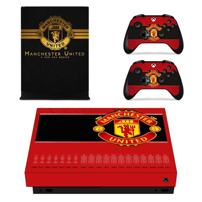 Manchester United decal skin for Xbox one X Console and 2 Controllers