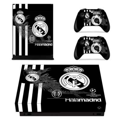 Real Madrid FC decal skin for Xbox one X Console and 2 Con..