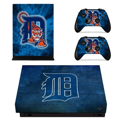 Detroit Tigers decal skin for Xbox one X Console and 2 Controllers