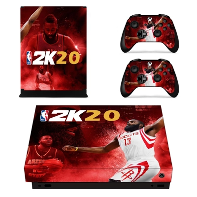 NBA 2K20 decal skin for Xbox one X Console and 2 Controllers