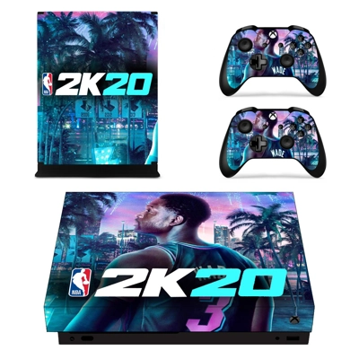 NBA 2K20 decal skin for Xbox one X Console and 2 Controllers