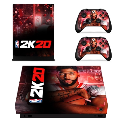 NBA 2K20 decal skin for Xbox one X Console and 2 Controllers