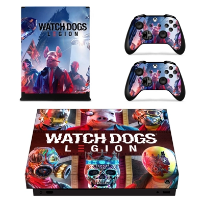 Watch Dogs legion decal skin for Xbox one X Console and 2 Controllers