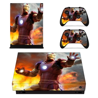 Iron Man decal skin for Xbox one X Console and 2 Controllers