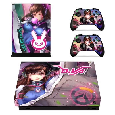 Overwatch decal skin for Xbox one X Console and 2 Controll..