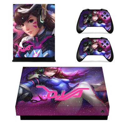 Overwatch decal skin for Xbox one X Console and 2 Controll..
