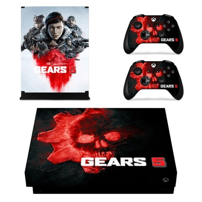 Gears 5 decal skin for Xbox one X Console and 2 Controllers