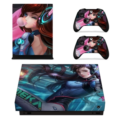 Overwatch decal skin for Xbox one X Console and 2 Controll..