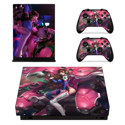 Overwatch decal skin for Xbox one X Console and 2 Controll..