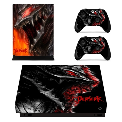 Berserk decal skin for Xbox one X Console and 2 Controllers Berserk decal skin for Xbox one X Console and 2 Controllers