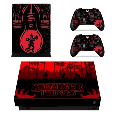 Stranger Things decal skin for Xbox one X Console and 2 Co.. Stranger Things decal skin for Xbox one X Console and 2 Co..