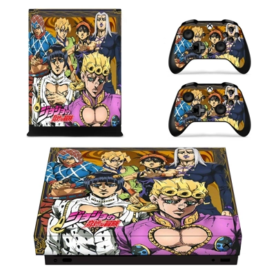 9th jojo decal skin for Xbox one X Console and 2 Controllers