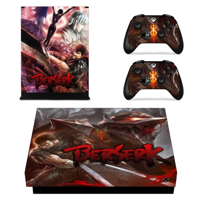 Berserk decal skin for Xbox one X Console and 2 Controllers Berserk decal skin for Xbox one X Console and 2 Controllers