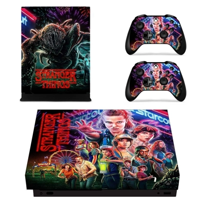 Stranger Things decal skin for Xbox one X Console and 2 Co.. Stranger Things decal skin for Xbox one X Console and 2 Co..