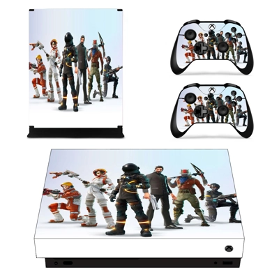 Fortnite decal skin for Xbox one X Console and 2 Controllers