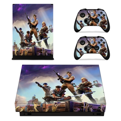 Fortnite decal skin for Xbox one X Console and 2 Controllers Fortnite decal skin for Xbox one X Console and 2 Controllers