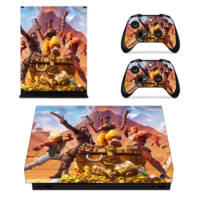 Fortnite decal skin for Xbox one X Console and 2 Controllers Fortnite decal skin for Xbox one X Console and 2 Controllers