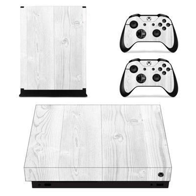 Wooden Board decal skin for Xbox one X Console and 2 Controllers