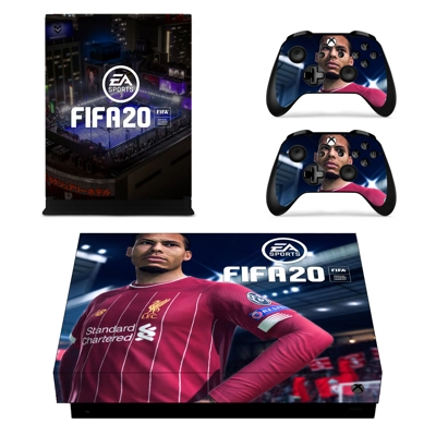 FIFA 20 decal skin for Xbox one X Console and 2 Controllers