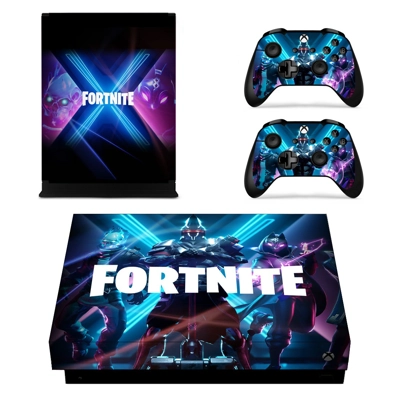 Fortnite decal skin for Xbox one X Console and 2 Controllers Fortnite decal skin for Xbox one X Console and 2 Controllers
