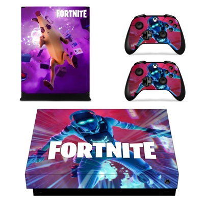 Fortnite decal skin for Xbox one X Console and 2 Controllers