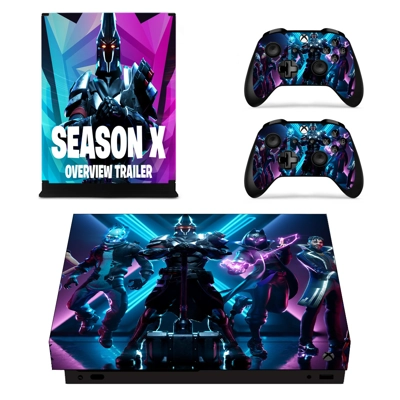 Fortnite decal skin for Xbox one X Console and 2 Controllers