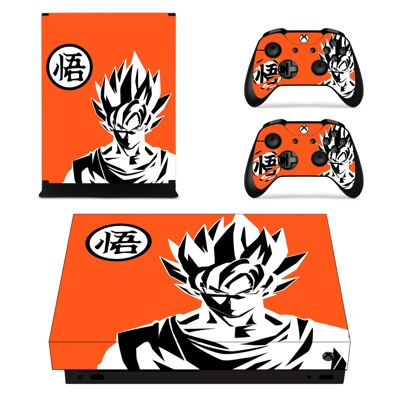 Dragon Ball z decal skin for Xbox one X Console and 2 Controllers
