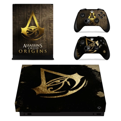 Assassins Creed decal skin for Xbox one X Console and 2 Co.. Assassins Creed decal skin for Xbox one X Console and 2 Co..