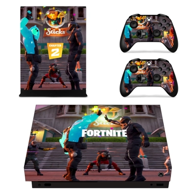Fortnite decal skin for Xbox one X Console and 2 Controllers Fortnite decal skin for Xbox one X Console and 2 Controllers