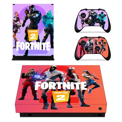 Fortnite decal skin for Xbox one X Console and 2 Controllers