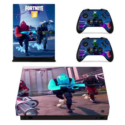 Fortnite decal skin for Xbox one X Console and 2 Controllers Fortnite decal skin for Xbox one X Console and 2 Controllers