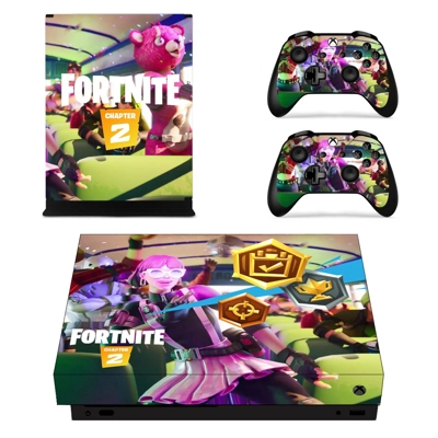 Fortnite decal skin for Xbox one X Console and 2 Controllers Fortnite decal skin for Xbox one X Console and 2 Controllers