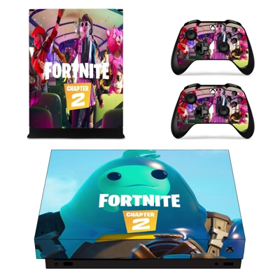 Fortnite decal skin for Xbox one X Console and 2 Controllers Fortnite decal skin for Xbox one X Console and 2 Controllers