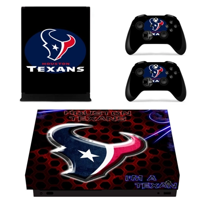 Houston Texans decal skin for Xbox one X Console and 2 Controllers