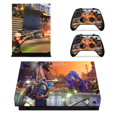 Fortnite decal skin for Xbox one X Console and 2 Controllers Fortnite decal skin for Xbox one X Console and 2 Controllers