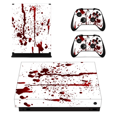 Blood drops decal skin for Xbox one X Console and 2 Controllers