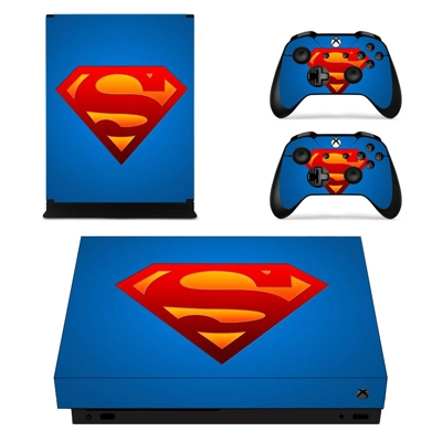 Superman decal skin for Xbox one X Console and 2 Controllers Superman decal skin for Xbox one X Console and 2 Controllers