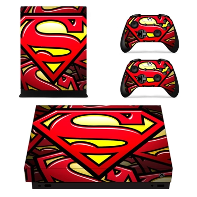 Superman decal skin for Xbox one X Console and 2 Controllers Superman decal skin for Xbox one X Console and 2 Controllers