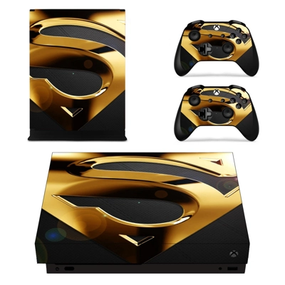 Superman decal skin for Xbox one X Console and 2 Controllers Superman decal skin for Xbox one X Console and 2 Controllers