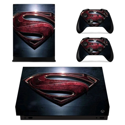 Superman decal skin for Xbox one X Console and 2 Controllers Superman decal skin for Xbox one X Console and 2 Controllers