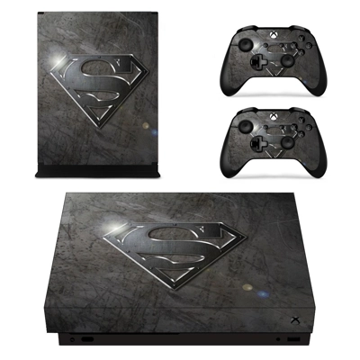 Superman decal skin for Xbox one X Console and 2 Controllers Superman decal skin for Xbox one X Console and 2 Controllers