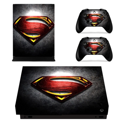 Superman decal skin for Xbox one X Console and 2 Controllers Superman decal skin for Xbox one X Console and 2 Controllers