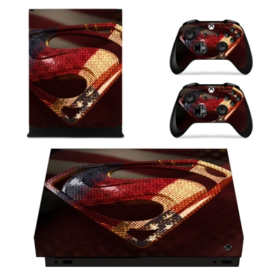 Superman decal skin for Xbox one X Console and 2 Controllers Superman decal skin for Xbox one X Console and 2 Controllers